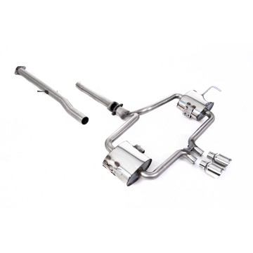 Mini Cooper S R53 - Non-resonated (louder) Cat Back Exhaust System with Polished Trims
