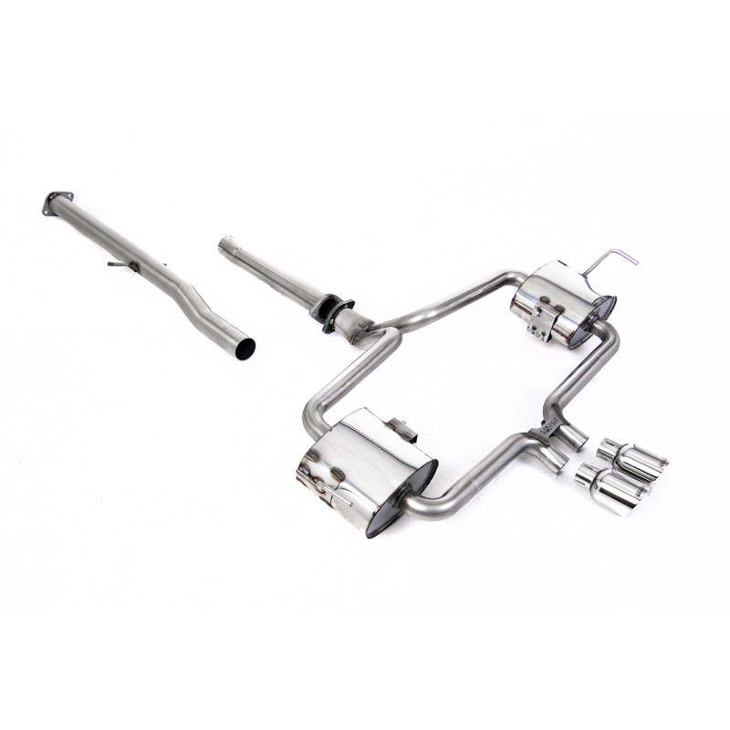 Mini Cooper S R53 - Non-resonated (louder) Cat Back Exhaust System with Polished Trims