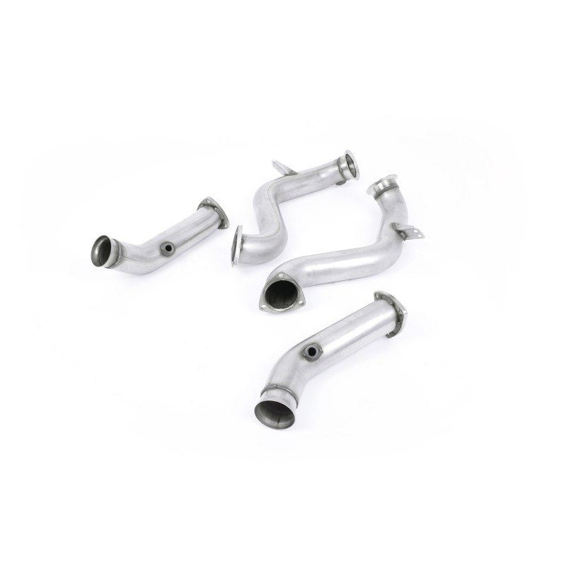Mercedes C63/C63S W205 & E63S AMG - Large Bore Downpipe Pair with Catalyst Delete (For Milltek or OE Exhaust)