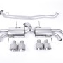 Nissan GT-R R35 - Secondary Cat-Back Exhaust System with Quad Brushed Titanium Trims