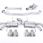 Nissan GT-R R35 - Non-Resonated Primary Cat-Back Exhaust System with Quad Brushed Titanium Trims