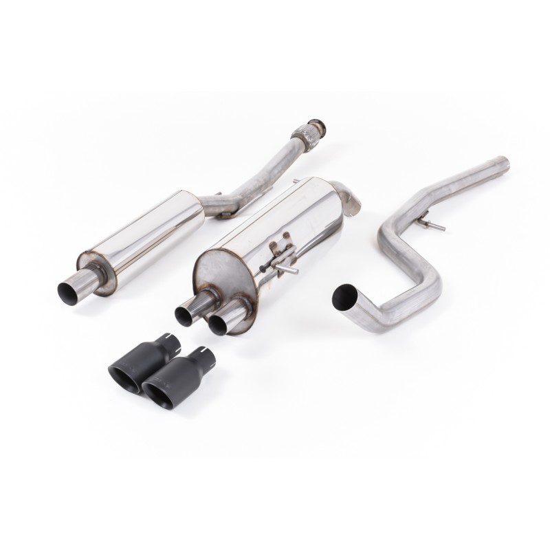 Peugeot 208 GTi - Resonated (Quieter) Cat-Back Exhaust System with Cerakote Black Trims