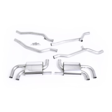 Porsche Cayenne 958 Turbo V8 (Pre-Facelift) - Non-Resonated (Louder) Cat-Back Exhaust System - Uses OE Trims