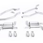 Porsche Cayenne 958 Turbo V8 (Pre-Facelift) - Non-Resonated (Louder) Cat-Back Exhaust System with Polished Cup Style Trims