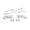 Porsche Cayenne 958 Turbo V8 (Pre-Facelift) - Resonated (Quieter) Cat-Back Exhaust System with Cup Style Polished Trims