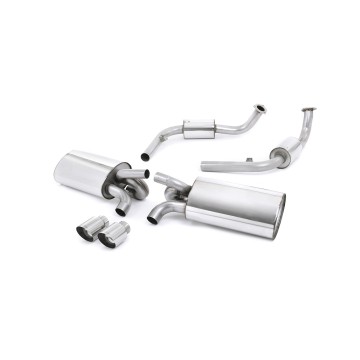 Porsche 987 S 3.4 Boxter/Cayman (Gen 2) - Resonated (Quieter) Cat-Back Exhaust System with Polished Trims