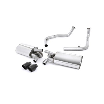 Porsche 987 S 3.4 Boxter/Cayman (Gen 2) - Non-Resonated (Louder) Cat-Back Exhaust System with Ceramic Black Trims