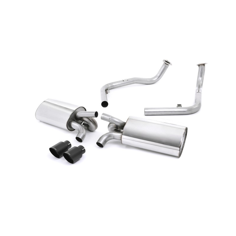 Porsche 987 S 3.4 Boxter/Cayman (Gen 2) - Non-Resonated (Louder) Cat-Back Exhaust System with Ceramic Black Trims