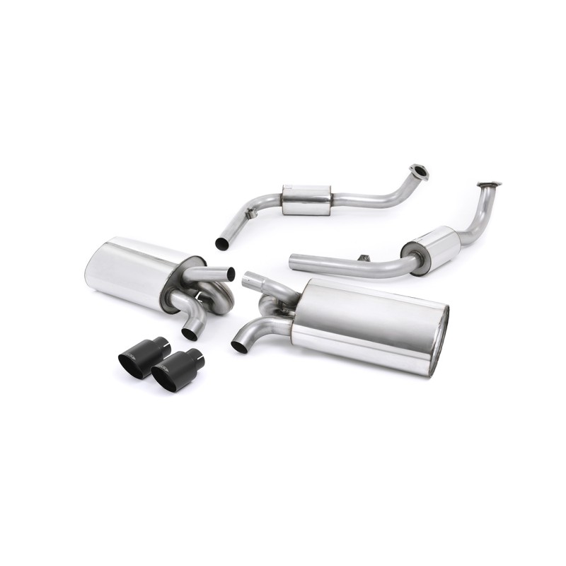 Porsche 987 S 3.2 Boxter/Cayman (Gen 1) - Cat-Back Exhaust System with Cerakote Black Trims