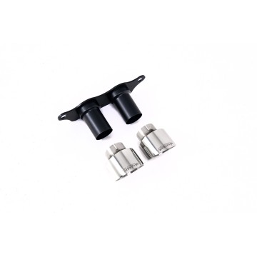 Porsche 991.2 GT3 & GT3 RS - GT-100 Polished Trims & Mounting Plate - Fits to OE Silencer