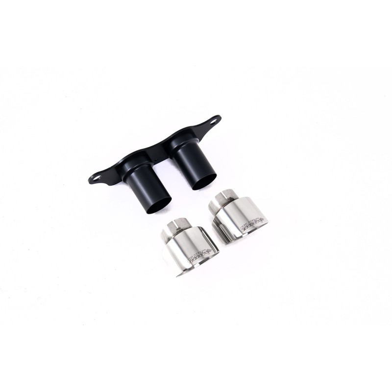 Porsche 991.2 GT3 & GT3 RS - GT-100 Polished Trims & Mounting Plate - Fits to OE Silencer