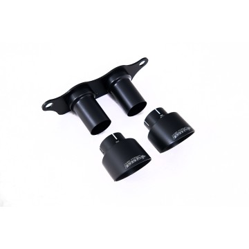 Porsche 991.2 GT3 & GT3 RS - GT-100 Cerakote Black Trims & Mounting Plate - Fits to OE Rear Silencer