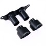 Porsche 991.2 GT3 & GT3 RS - GT-100 Cerakote Black Trims & Mounting Plate - Fits to OE Rear Silencer