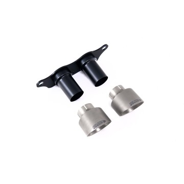 Porsche 991.2 GT3 & GT3 RS - GT-100 Brushed Titanium Trims & Mounting Plate - Fits to OE Silencer