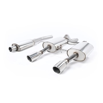 Renault Clio 182 2.0 16V - Resonated (Quieter) Cat-Back Exhaust System with Dual Polished Trims