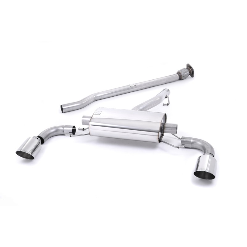 Toyota GT86/Subaru BRZ - Non-Resonated (Louder) Secondary Cat-Back Exhaust System with Polished GT-115 Trims
