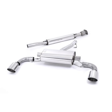 Toyota GT86/Subaru BRZ - Resonated (Quieter) Secondary Cat-Back Exhaust System with Polished GT-115 Trims
