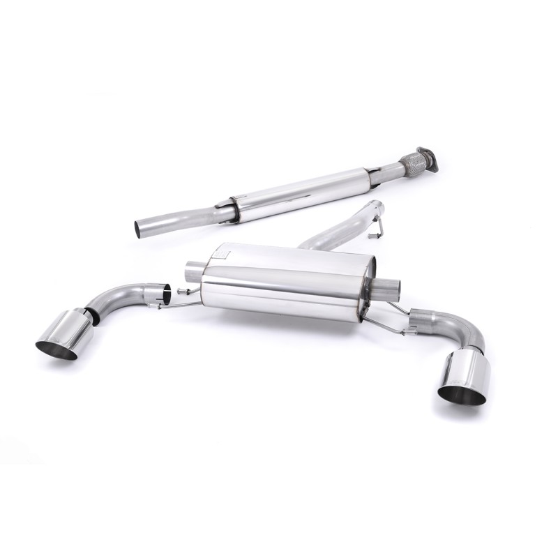Toyota GT86/Subaru BRZ - Resonated (Quieter) Secondary Cat-Back Exhaust System with Polished GT-115 Trims