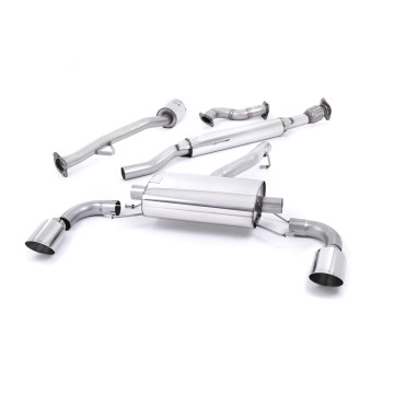 Toyota GT86/Subaru BRZ - Resonated (Quieter) Primary Cat-Back Exhaust System with Polished GT-115 Trims