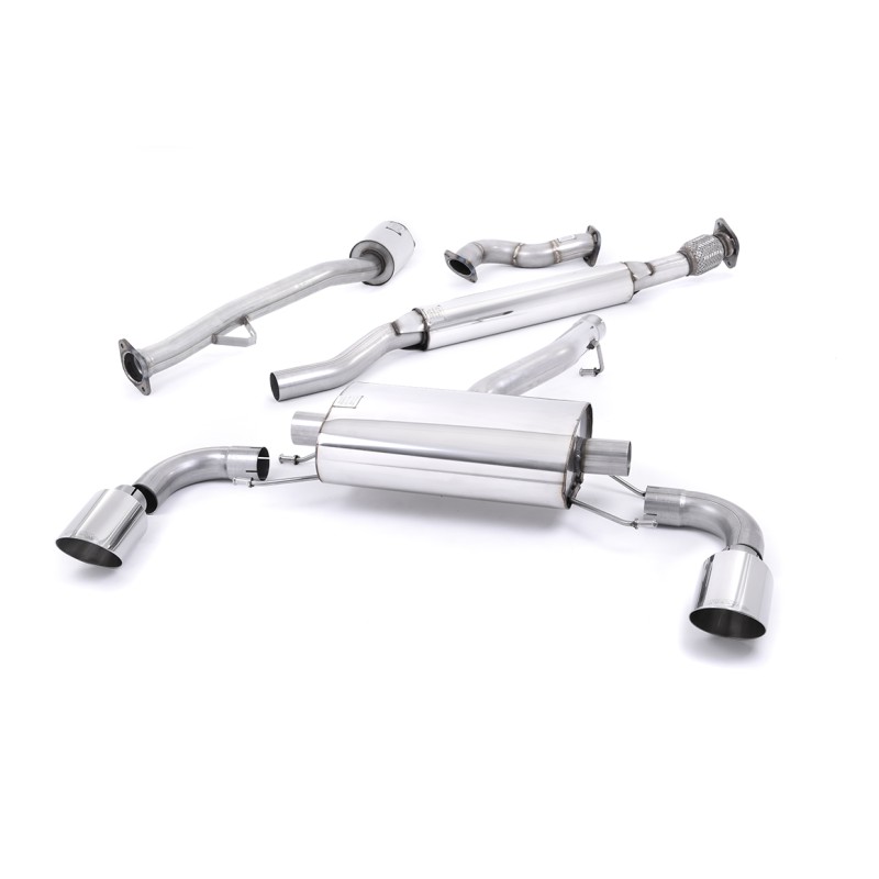 Toyota GT86/Subaru BRZ - Resonated (Quieter) Primary Cat-Back Exhaust System with Polished GT-115 Trims