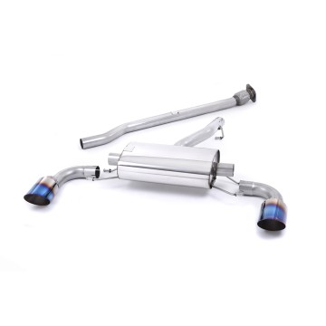 Toyota GT86/Subaru BRZ - Non-Resonated (Louder) Secondary Cat-Back Exhaust System with Burnt Titanium Trims