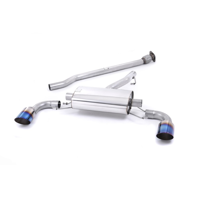 Toyota GT86/Subaru BRZ - Non-Resonated (Louder) Secondary Cat-Back Exhaust System with Burnt Titanium Trims
