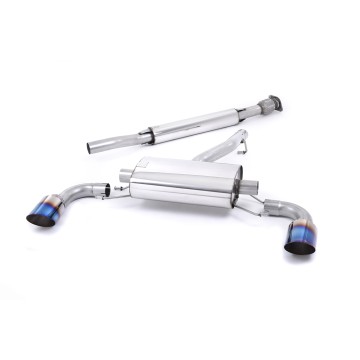 Toyota GT86/Subaru BRZ - Resonated (Quieter) Secondary Cat-Back Exhaust System with Burnt Titanium Trims