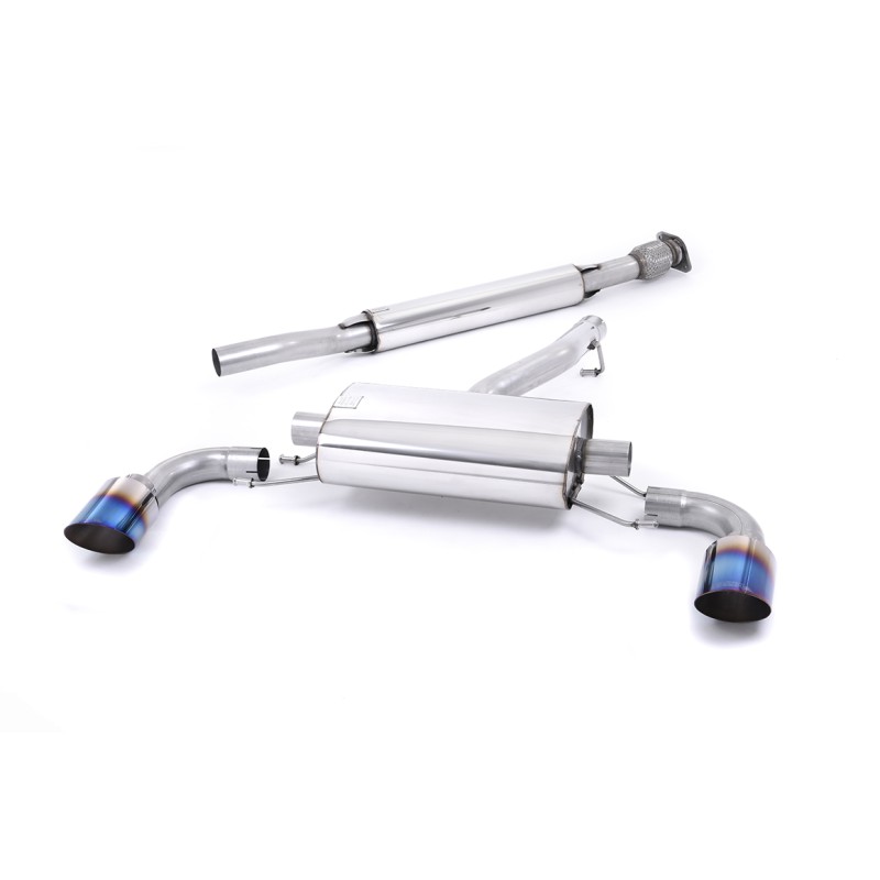Toyota GT86/Subaru BRZ - Resonated (Quieter) Secondary Cat-Back Exhaust System with Burnt Titanium Trims