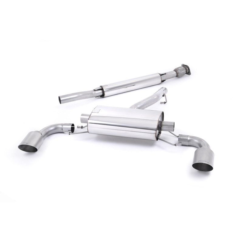 Toyota GT86/Subaru BRZ - Resonated (Quieter) Secondary Cat-Back Exhaust System with Brushed Titanium Trims