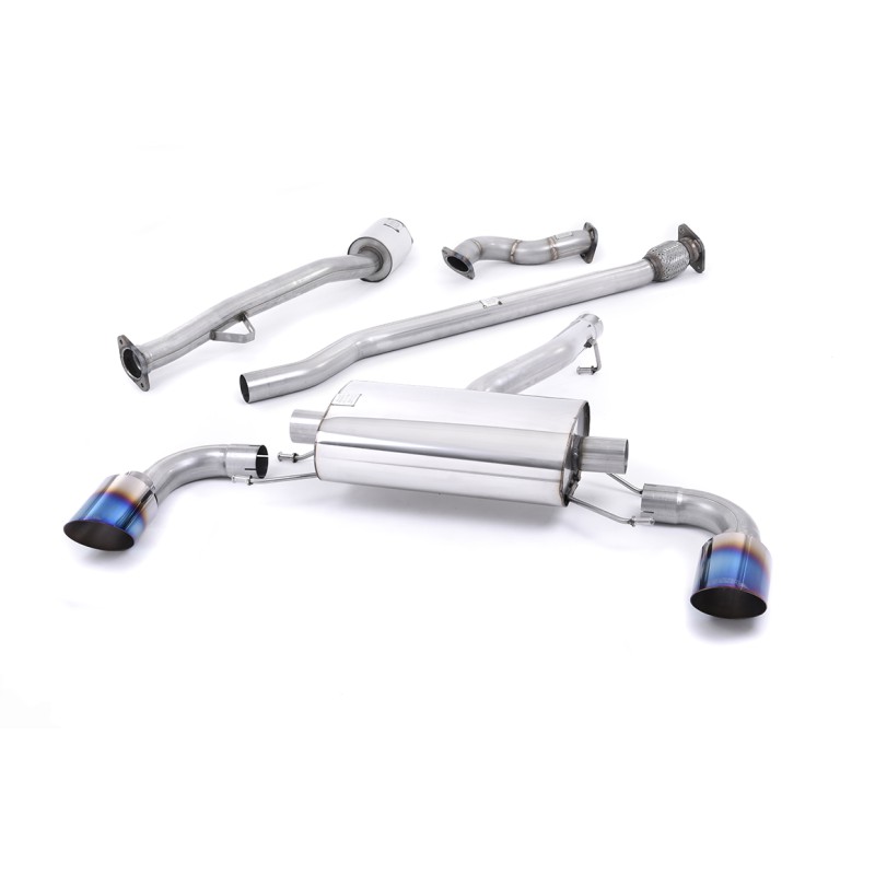 Toyota GT86/Subaru BRZ - Non-Resonated (Louder) Primary Cat-Back Exhaust System with Burnt Titanium Trims