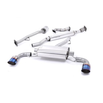 Toyota GT86/Subaru BRZ - Resonated (Quieter) Primary Cat-Back Exhaust System with Burnt Titanium Trims