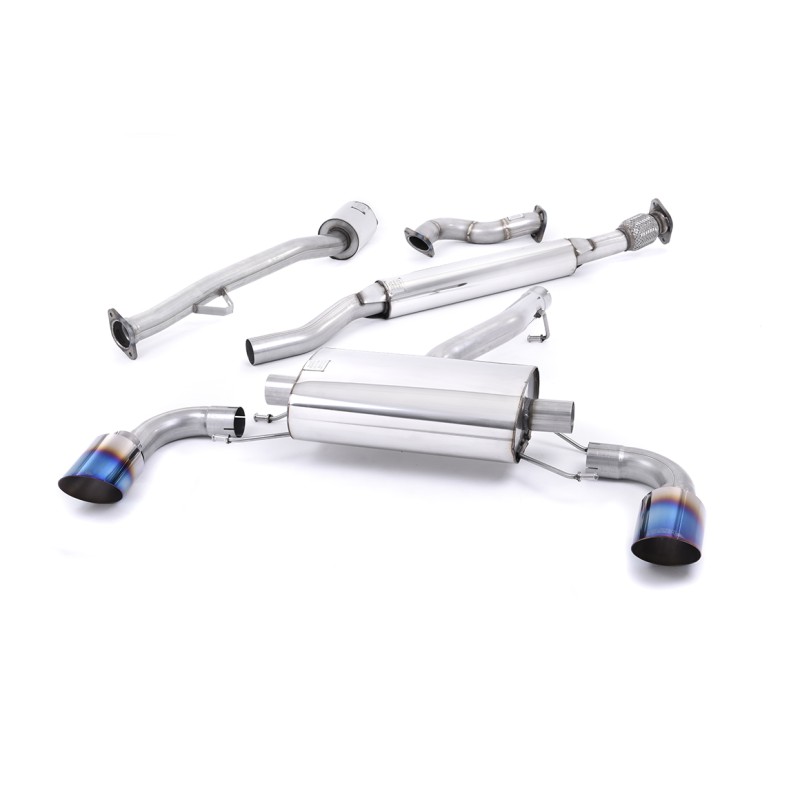 Toyota GT86/Subaru BRZ - Resonated (Quieter) Primary Cat-Back Exhaust System with Burnt Titanium Trims