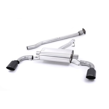 Toyota GT86/Subaru BRZ - Non-Resonated (Louder) Secondary Cat-Back Exhaust System with Ceramic Black Trims