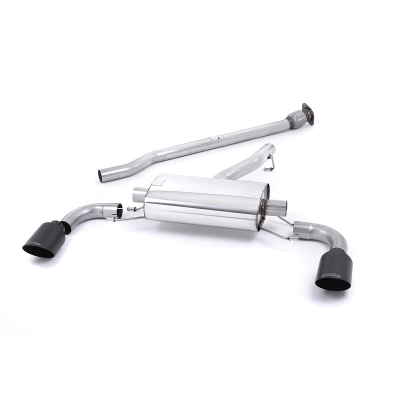 Toyota GT86/Subaru BRZ - Non-Resonated (Louder) Secondary Cat-Back Exhaust System with Ceramic Black Trims