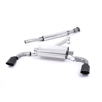 Toyota GT86/Subaru BRZ - Resonated (Quieter) Secondary Cat-Back Exhaust System with Ceramic Black Trims