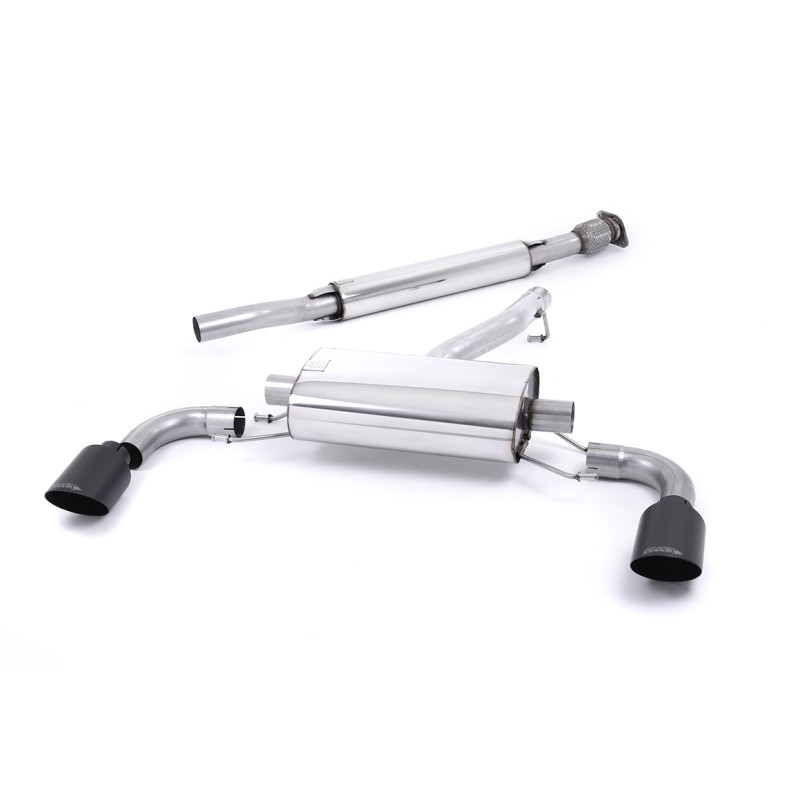 Toyota GT86/Subaru BRZ - Resonated (Quieter) Secondary Cat-Back Exhaust System with Ceramic Black Trims