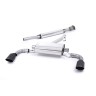 Toyota GT86/Subaru BRZ - Resonated (Quieter) Secondary Cat-Back Exhaust System with Ceramic Black Trims