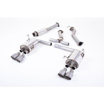 Subraru Impreza WRX & STi (2014 - 2021) - Resonated (Quieter) Cat-Back Exhaust System with MSUB169 Connector & Titanium GT-100 Tips