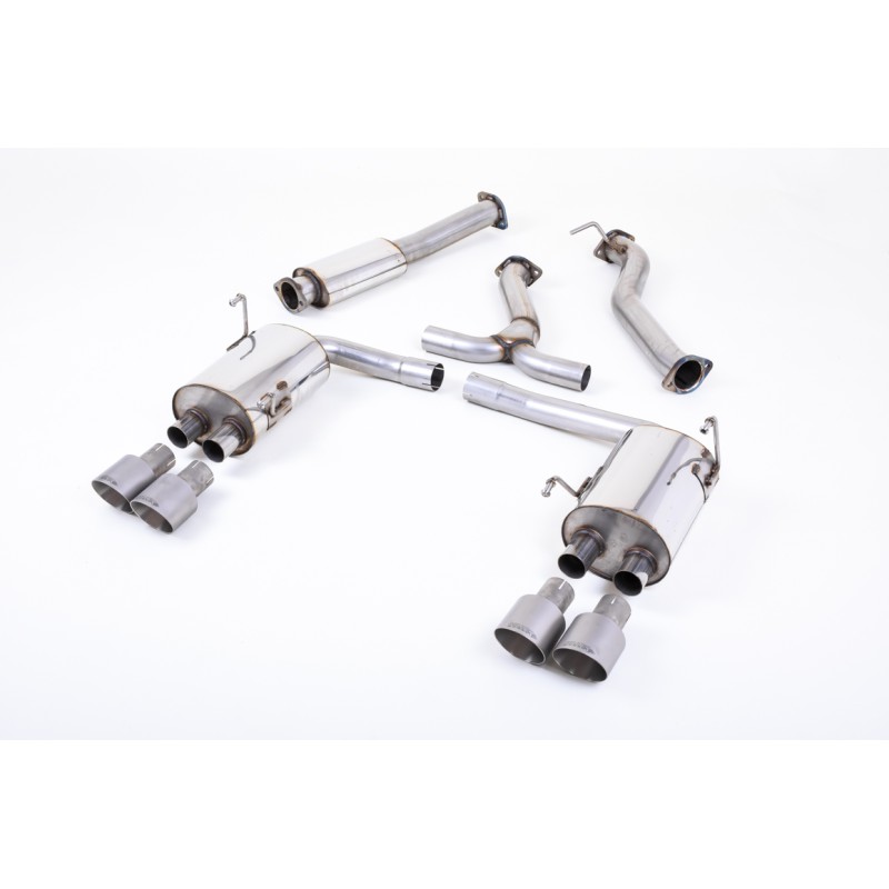 Subraru Impreza WRX & STi (2014 - 2021) - Resonated (Quieter) Cat-Back Exhaust System with MSUB169 Connector & Titanium GT-100 Tips