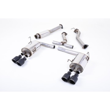 Subraru Impreza WRX & STi (2014 - 2021) - Resonated (Quieter) Cat-Back Exhaust System with MSUB169 Connector & Cerakote GT-100 Black Tips