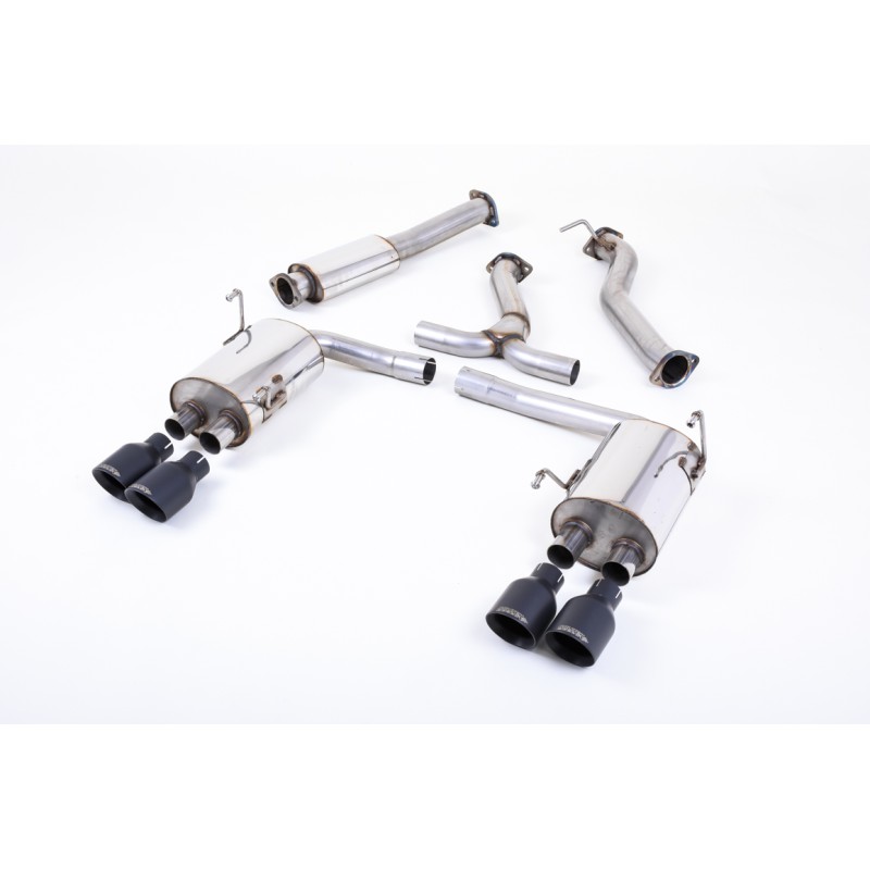 Subraru Impreza WRX & STi (2014 - 2021) - Resonated (Quieter) Cat-Back Exhaust System with MSUB169 Connector & Cerakote GT-100 Black Tips