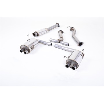 Subraru Impreza WRX & STi (2014 - 2021) - Resonated (Quieter) Cat-Back Exhaust System with MSUB169 Connector & Burnt Titanium GT-100 Tips