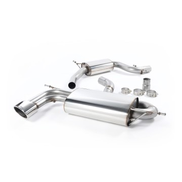 Seat Leon Cupra 2.0T FSI - Resonated (Quieter) Cat-Back Exhaust System with Single Polished Oval Tip