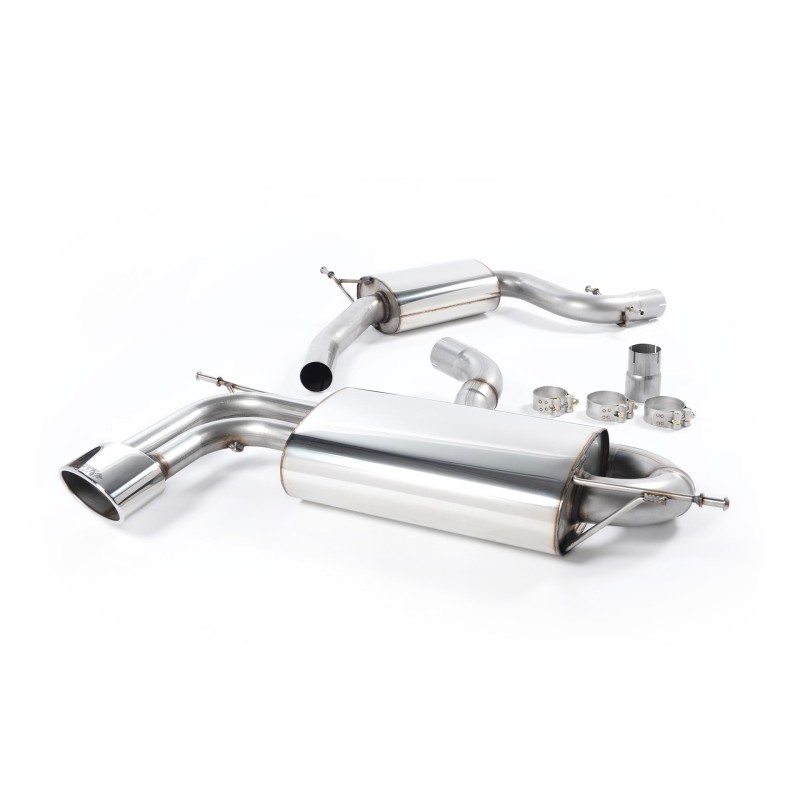 Seat Leon Cupra 2.0T FSI - Resonated (Quieter) Cat-Back Exhaust System with Single Polished Oval Tip