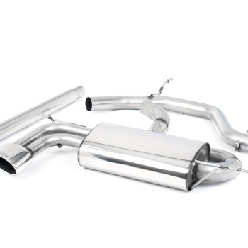 Seat Leon 2.0 TDI - Non-Resonated (Louder) Cat-Back Exhaust System with Oval Tips (Non Detachable)