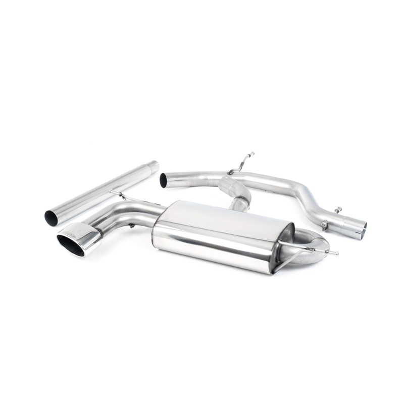 Seat Leon 2.0 TDI - Non-Resonated (Louder) Cat-Back Exhaust System with Oval Tips (Non Detachable)