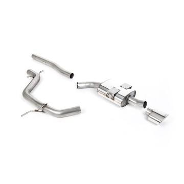 Seat Leon FR 2.0 TDI - Non-Resonated (Louder) Cat-Back Exhaust System with Single Polished Oval Tip (Cupra K1 Style)