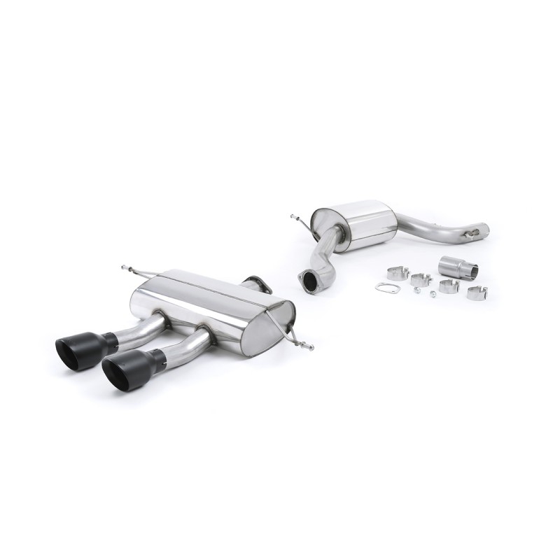 Seat Leon Cupra R 2.0 TSI 265ps - Resonated (Quieter) Cat-Back Exhaust System with Dual Cerakote Black Tips
