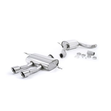 Seat Leon Cupra R 2.0 TSI 265ps - Resonated (Quieter) Cat-Back Exhaust System with Polished GT100 Tips