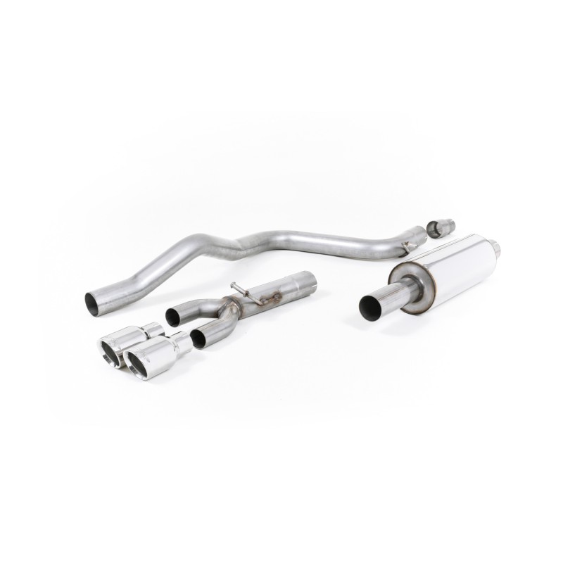 Seat Leon FR 2.0 TDI 150 - Resonated (Quieter) Cat-Back Exhaust System with Polished Tips
